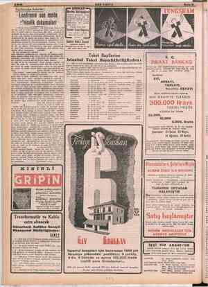    İnçilrşden ere Londranın son moda »'biselik dokumaları cştarafı 4 üncü Sayfada) | 1040 Şubatından itibaren 850 gü düz,...