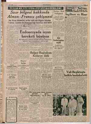  315 nis Asik öi ZE Lİ kur lar eğin ekti ehir Saar bölgesi hakkında Alman - Fransız çekişmesi Batı Alman hükümetine verilen