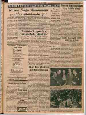  29 Nisan /473SON'POSTA düzü >. Sayfağ YARILAN LA) Fransada Atom casusluğuna İ v A karşı tedbirler alınıyor tal Rusya Doğu A
