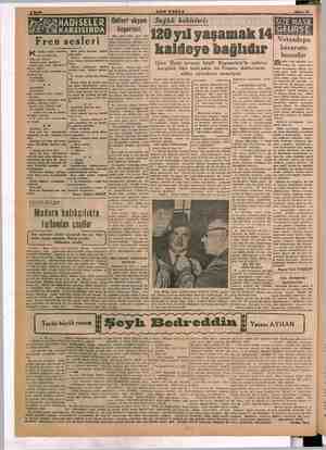  SON POSTA Sağlık bahisleri: HADiSELER İl KARŞISINDA İri G İse - 120 yıl yaşamak 145 det duyanmı yoran V. d Fren sesleri sm rr