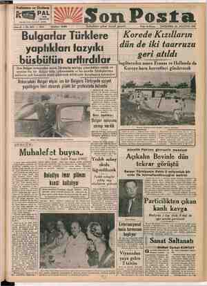 Son Posta Gazetesi 23 Ağustos 1950 kapağı