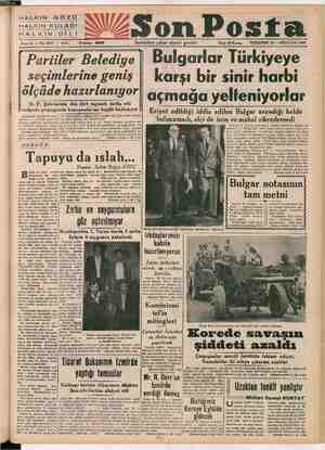 Son Posta Gazetesi 24 Ağustos 1950 kapağı