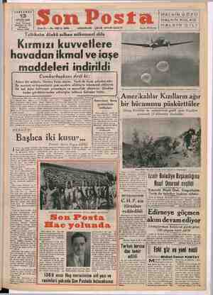 Son Posta Gazetesi 13 Eylül 1950 kapağı