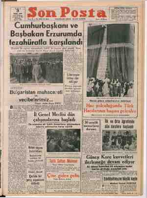 Son Posta Gazetesi 3 Ekim 1950 kapağı