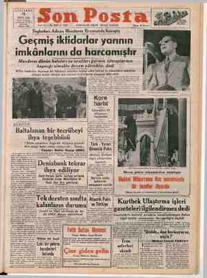 Son Posta Gazetesi 4 Ekim 1950 kapağı