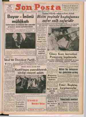 Son Posta Gazetesi 18 Ekim 1950 kapağı