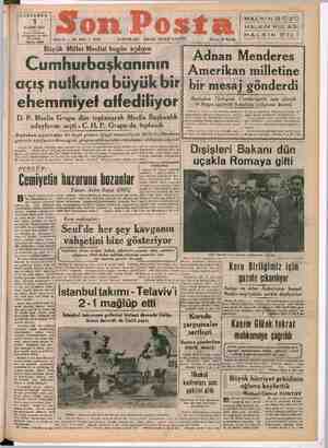 Son Posta Gazetesi 1 Kasım 1950 kapağı