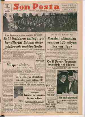 Son Posta Gazetesi 3 Kasım 1950 kapağı