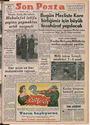 Son Posta Gazetesi 27 Kasım 1950 kapağı