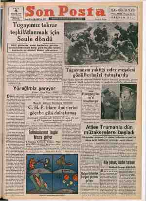 Son Posta Gazetesi 5 Aralık 1950 kapağı