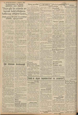    Ca ŞU A 2—SONTELGRAF — 22Mart 1937 Dış Bakanımızın bir İtalyan gazetesine —yeni beyanatı “Duçe gibi bir adamla an- laşmak