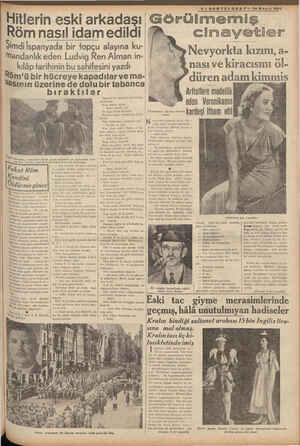        Hitlerin eski arkadaşı Röm nasıl idam edildi Şimdi İspanyada bir topçu alayına ku: Mandanlık eden Ludvig Ren Alman in-