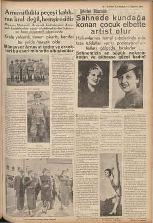    5S- SÖNTELGRAF —i Heriran 1937 Şehirden Röportajlar Sahnede kundağa konan çocuk elbette artist olur Halkevlerinin temsil