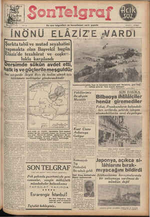 Son Telgraf Gazetesi 19 Haziran 1937 kapağı