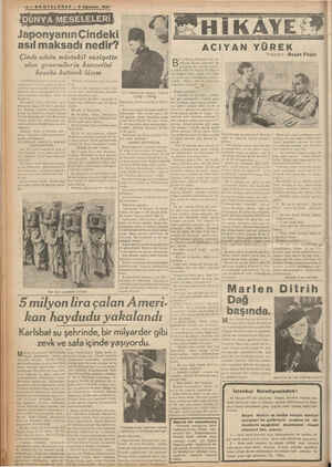    “4— SONTELGRAF — 8 Ağustös 1937 DÜNYA MESELELERİ ? JaponyanınÇindeki asıl maksadı nedir? Çinde adeta müstakil vaziyette...