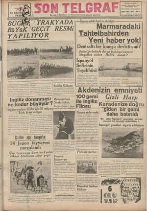 Son Telgraf Gazetesi 22 Ağustos 1937 kapağı
