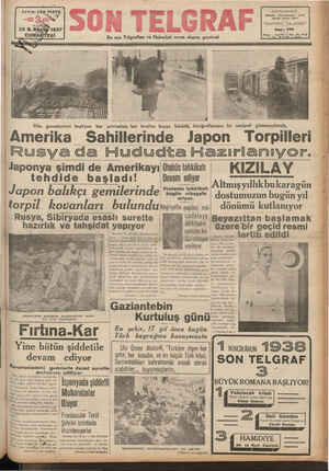 Son Telgraf Gazetesi 25 Aralık 1937 kapağı