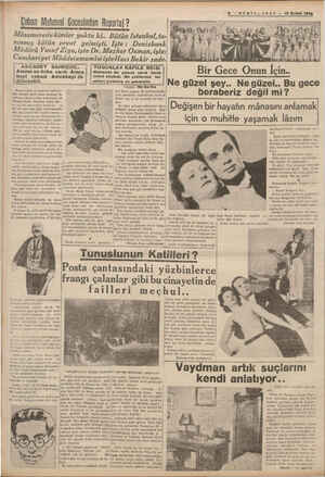    " B —- SONTELGRA? — 10 Şubat 1938 Çoban Mehmed. Gecesinden Reportaj ? Müsamerede kimler yoktu ki.. Bütün İIstanbul, ta- |