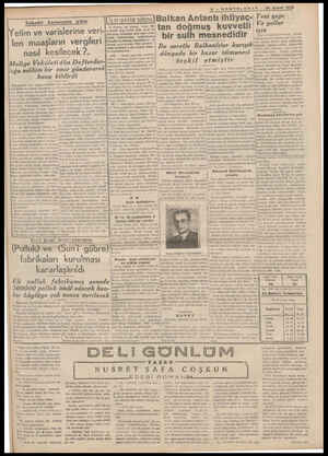  83 - SONTELGE K — 26 Şubat 1938 A ——— ——— <a ee |a mı|Balkan Antantı ihtiyaç-| Veni yapı ' « 'tan doğmuş kuvvetli Ve yeller .