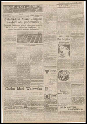  ONTELANA" — 10 Mart 1938 Kır koşusu !ı RADYO BUGÜNKÜ PROGRAM Yenl nesriyat senelik kı nın final mü: abah sa Yazanı Rahmi...