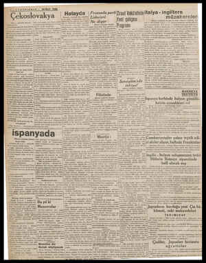  ne SerNTPLEP A — 28Mart 1938 Çekoslovakya (Birinci sahifeden devam) söylenmektedir. Bu takdirde plebistin beynelmilel bi. abe