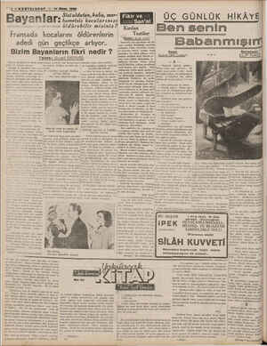    SÖNTELGRAF — 16'Nisan 1938 Bayanlar: imetiz kcalarınız hametsiz kocalarınızı - —— öldürebilir misiniz Fransada kocalarını