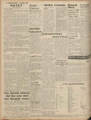    SOÖNTELGRAF — 26 Mayıs 1938 HATAY (Birinci sahifeden devam) ı makla beraber hükümetimiz mufassal izahafa ve molanın...