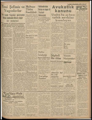  eni Şefimiz ve Yugoslavlar İğn resmi Yugoslav gazetesinin İnönü hakkında dikkate değer bir makalesi .7' "ü ( «Vremes - 12/XI/