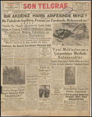  ” SAYISI HER YERDE KURUŞ 1 İkincikânun 1939 PAZAR SAYI: 654 'YAZI İŞLERİ: TELEFON: İstanbul Cağaloğlu Nuruosmaniye No, Si BİR