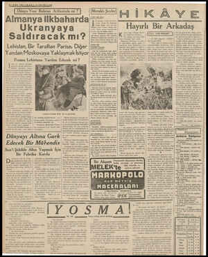  4—80ON TELGRAF— 4A Zlaci Kânun 1930 Dünya Yeni Buhran Arifesinde mi ? Almanvya İlkbahar da Ukranyaya Saldıracak mı? Lehistan,