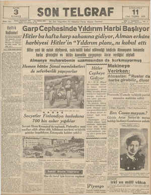    4 K Üa .. Bi K linci TEŞİRN 1939 AUA L M nm'.—'ı:ı:ımıııı; — — En Son Telgrafları Ve Haberleri Veren Akşam Gazetesi KSEM