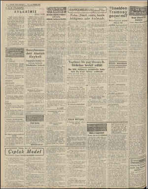  2 —SONTELGRAF- 15 2nci TEŞRİN 1941 ——— — — ——— HALK FİLOZOFU EVLERİMİZ Sıhhat ve İçtimai Muavenet Vekâleti, evlerin he gibi