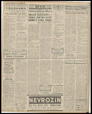  4 —SON TELGRAF— 14 ine KANUN 18it N üne ll R İngilizlere parmak ısırtan _]npon casusu | YOKOHAMA | — No. (ı_ SERTELLİ Haniya,