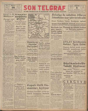 Son Telgraf Gazetesi 28 Temmuz 1942 kapağı