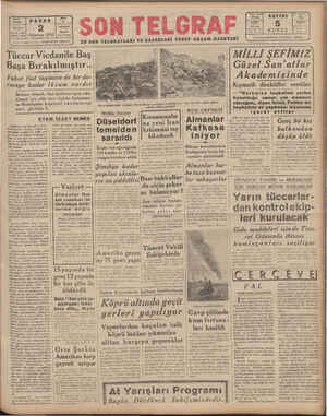 Son Telgraf Gazetesi 2 Ağustos 1942 kapağı