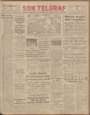 Son Telgraf Gazetesi 3 Ağustos 1942 kapağı