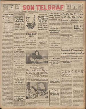 Son Telgraf Gazetesi 4 Ağustos 1942 kapağı