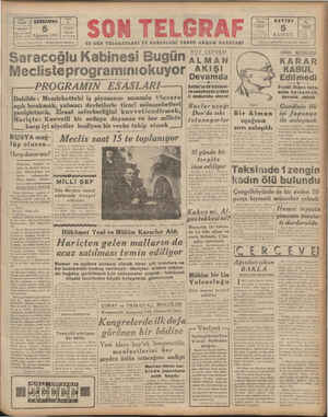 Son Telgraf Gazetesi 5 Ağustos 1942 kapağı
