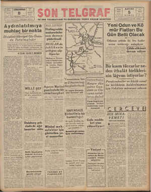 Son Telgraf Gazetesi 8 Ağustos 1942 kapağı
