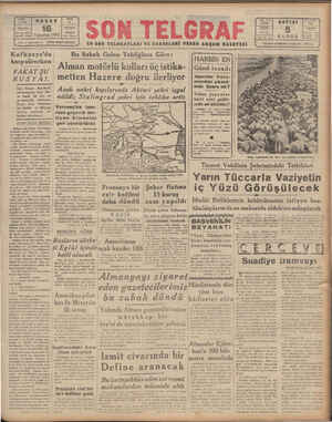 Son Telgraf Gazetesi 16 Ağustos 1942 kapağı