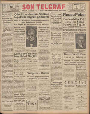Son Telgraf Gazetesi 18 Ağustos 1942 kapağı