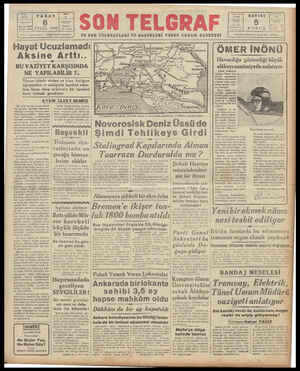 Son Telgraf Gazetesi 6 Eylül 1942 kapağı