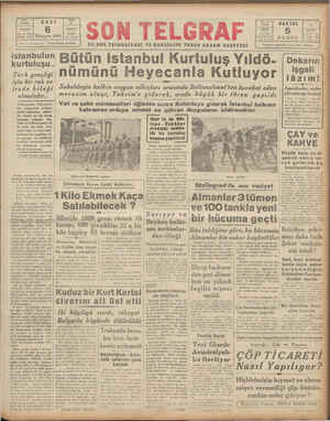 Son Telgraf Gazetesi October 6, 1942 kapağı