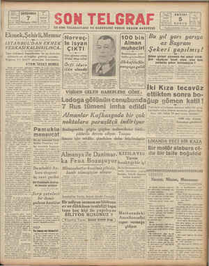 Son Telgraf Gazetesi October 7, 1942 kapağı