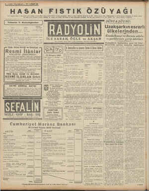    GRAF— 19 10 YEşmbi 1 HASAN Zastı umumi verem ve kansızlıkta gıda suretile vücuda âliyet veren yı dan daha iyidir. Vitamin