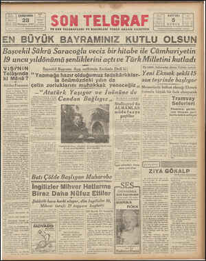 ılkleşnn 1942 | sen Telerat İstanbul SON TELGRAF EN SON TELGRAFLARI VE HABERLERİ VEREN AKŞAM GAZETESİ EN BÜYÜK BAYRAMINIZ...