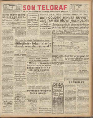 Son Telgraf Gazetesi November 5, 1942 kapağı