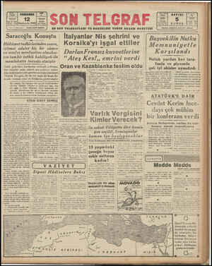 Son Telgraf Gazetesi November 12, 1942 kapağı