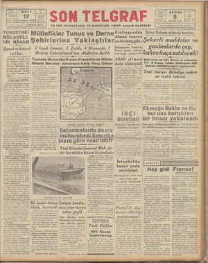 Son Telgraf Gazetesi November 17, 1942 kapağı