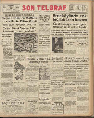 Son Telgraf Gazetesi November 19, 1942 kapağı